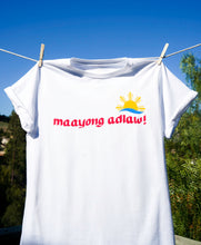 Load image into Gallery viewer, Cebuano (Bisaya) &amp; Hiligaynon (Ilonggo) “Maayong Adlaw!” Tee - White
